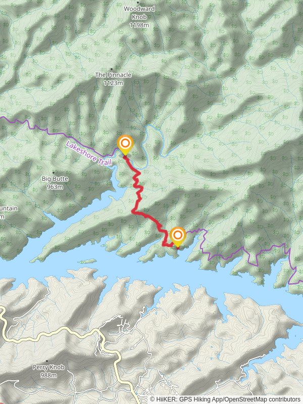 Lakeshore Trail to Hazel Creek Trail