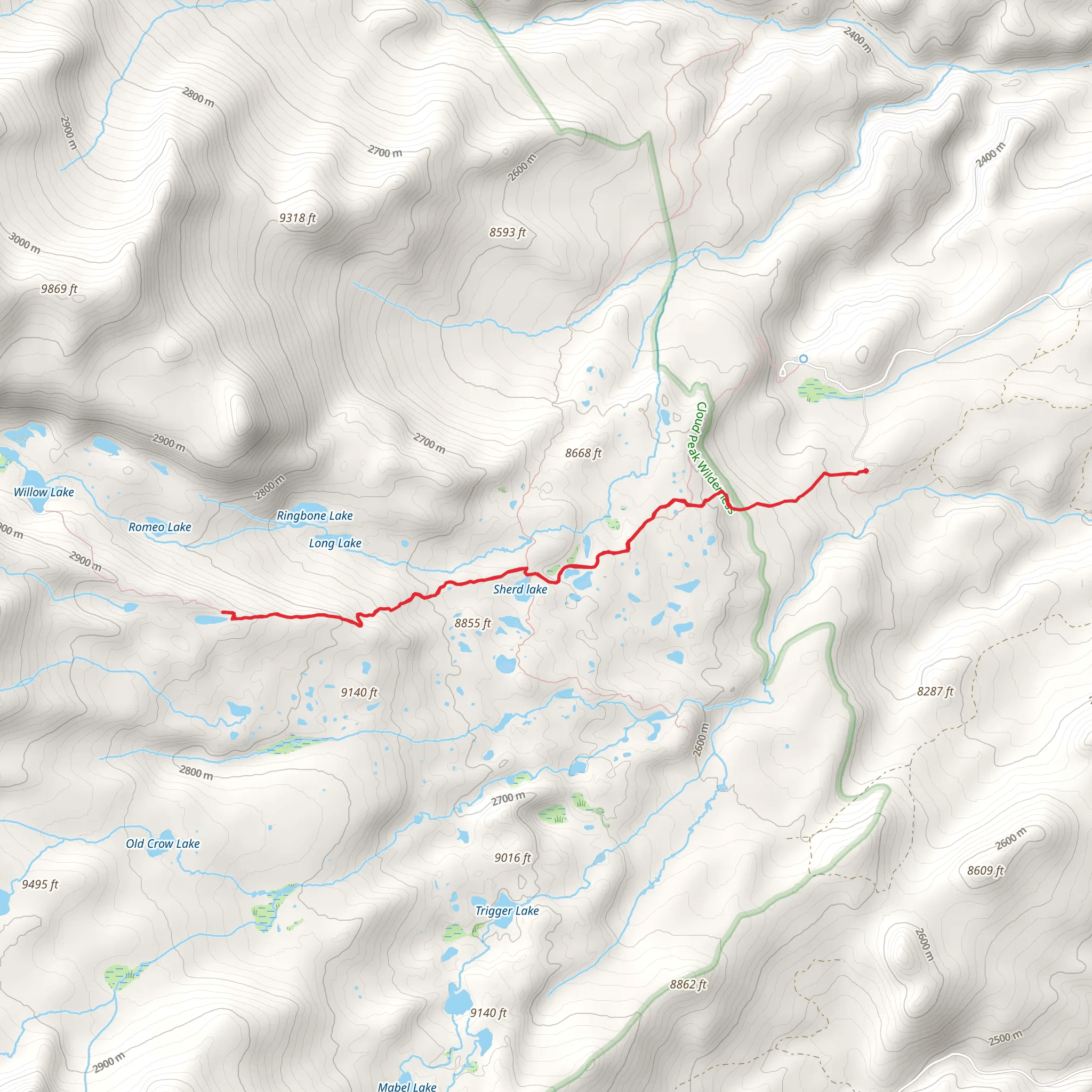 Rainy Lake and Sherd Lake Trail mobile static map