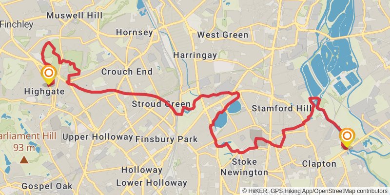 Green London Way stage 8 Map