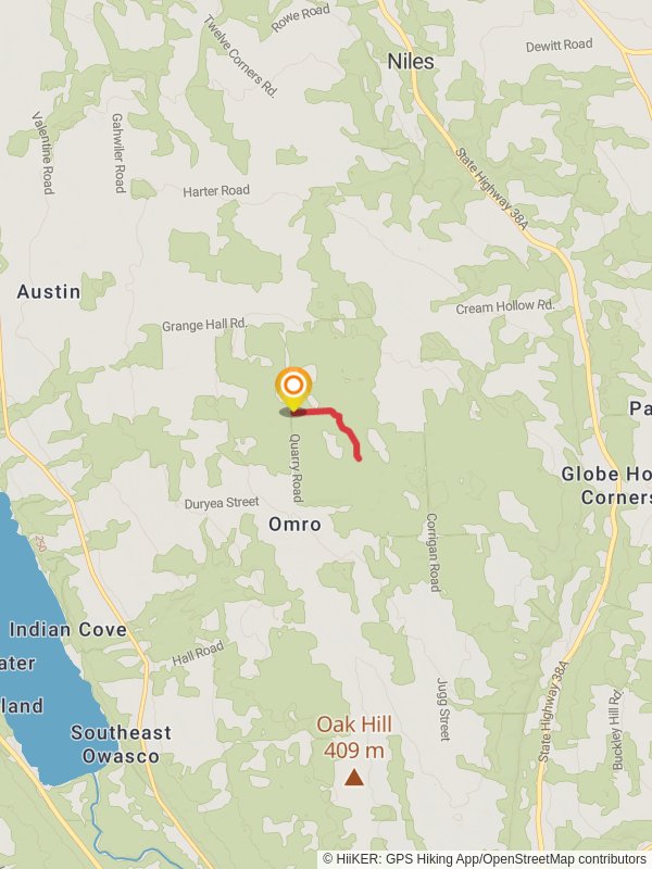 Quarry Road Out and Back mobile static map