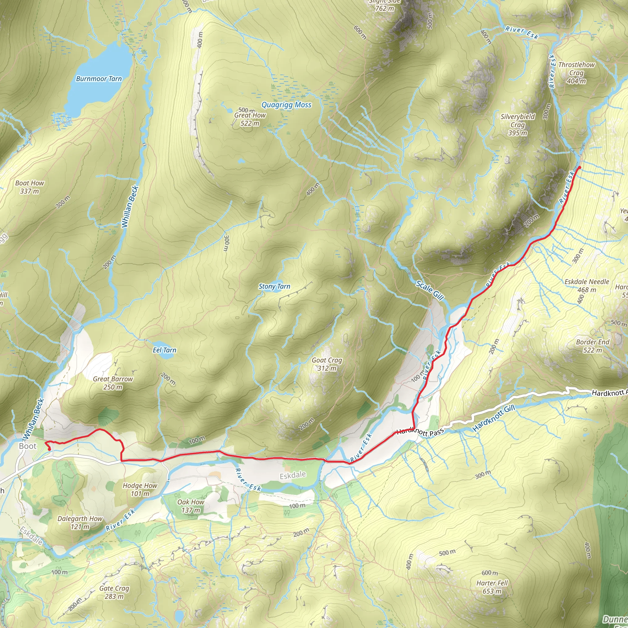 Hike from Boot to Tongue pot mobile static map