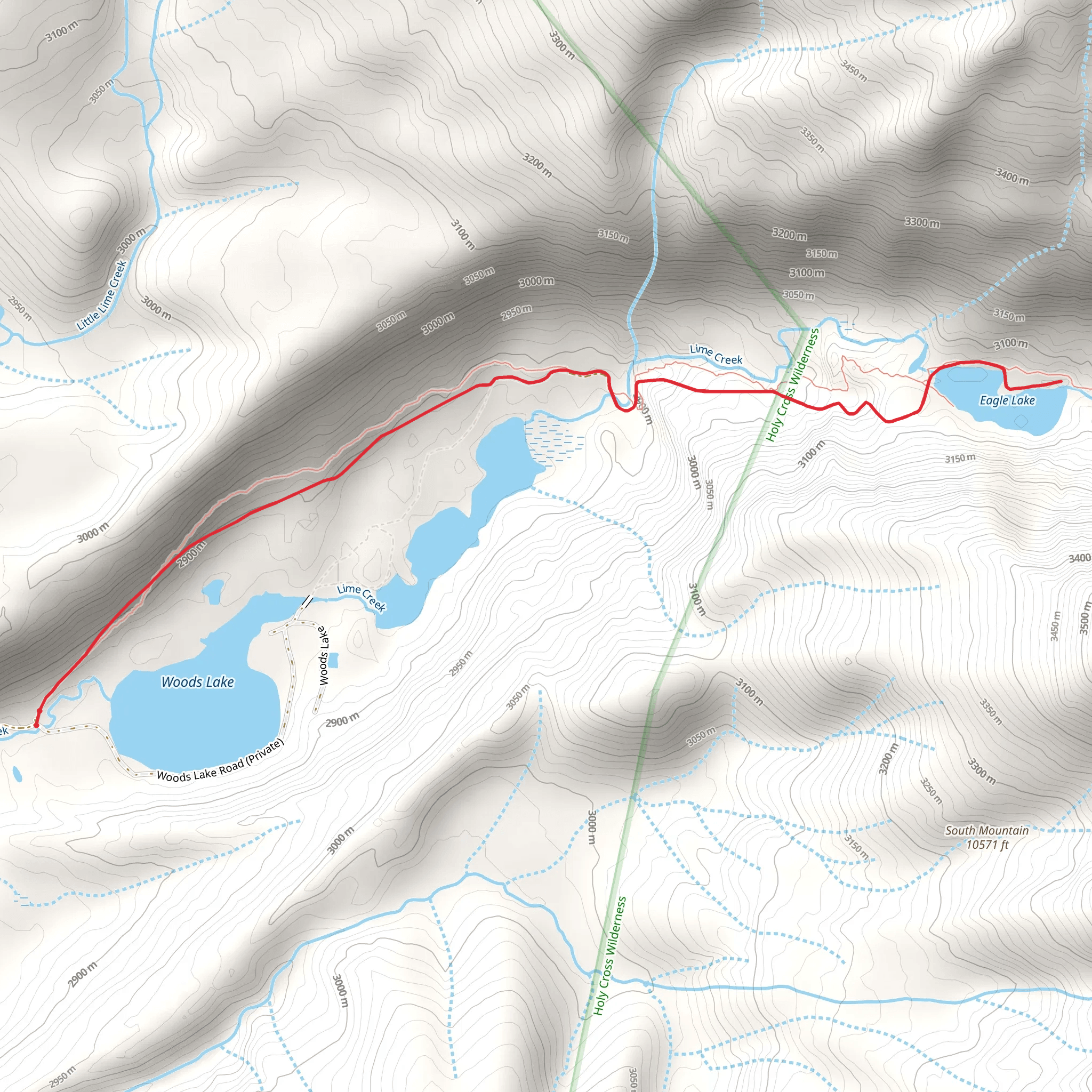 Eagle Lake Trail mobile static map
