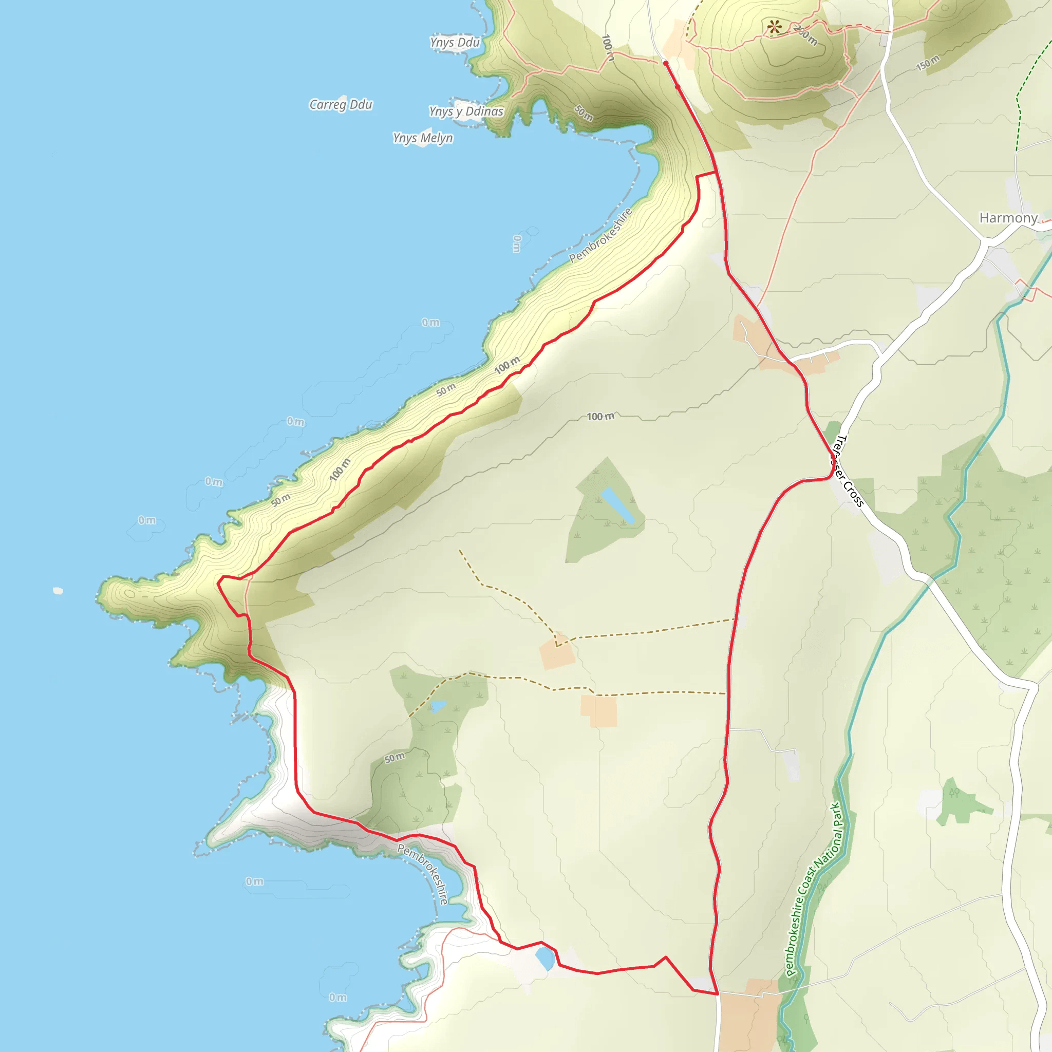 Pwll Deri - Pwllcrochan mobile static map