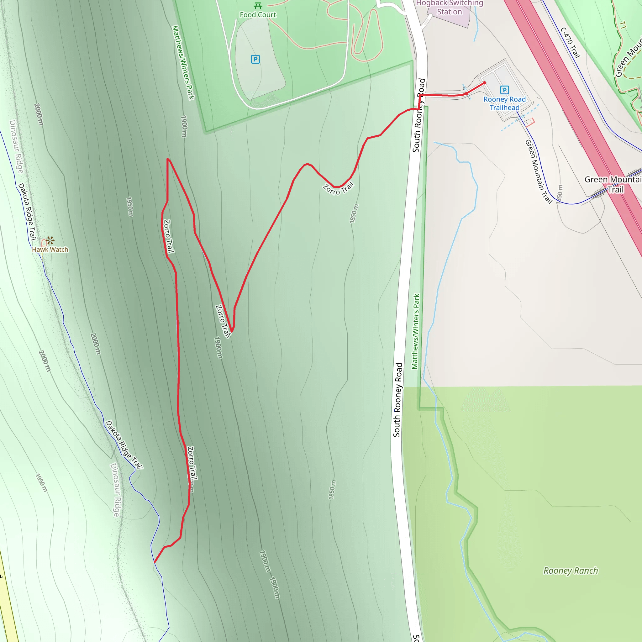 Zorro Loop Trail mobile static map