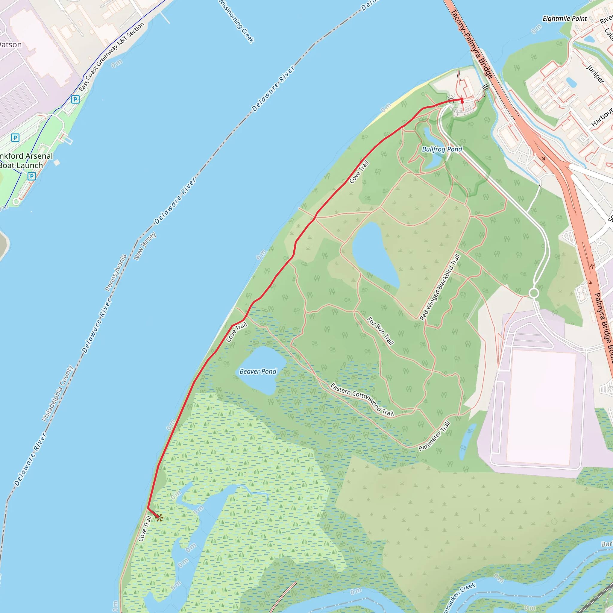 Cove Trail mobile static map