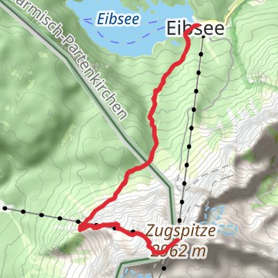 Zugspitze Hike via Eibsee mobile static map
