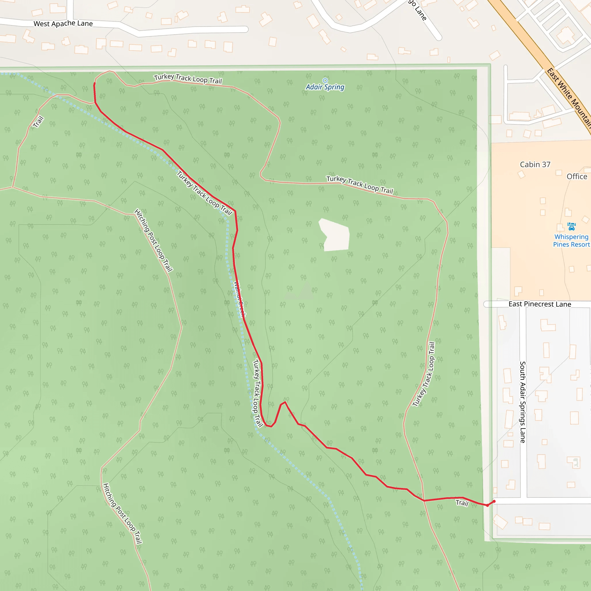 Walnut Creek Trail mobile static map