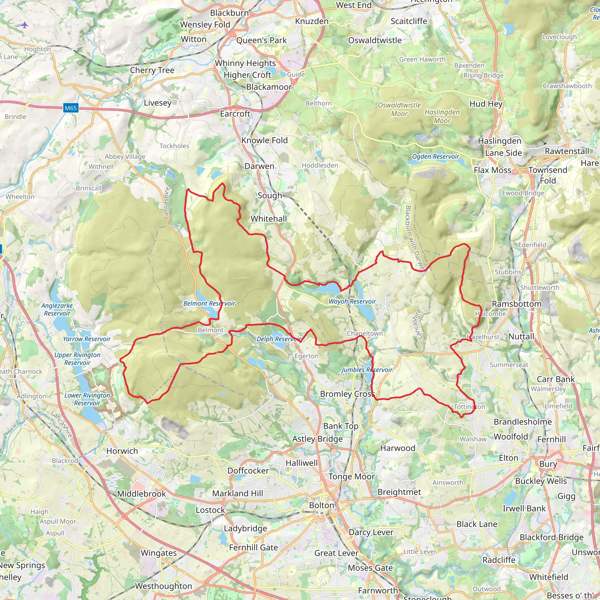 Three Towers Loop mobile static map