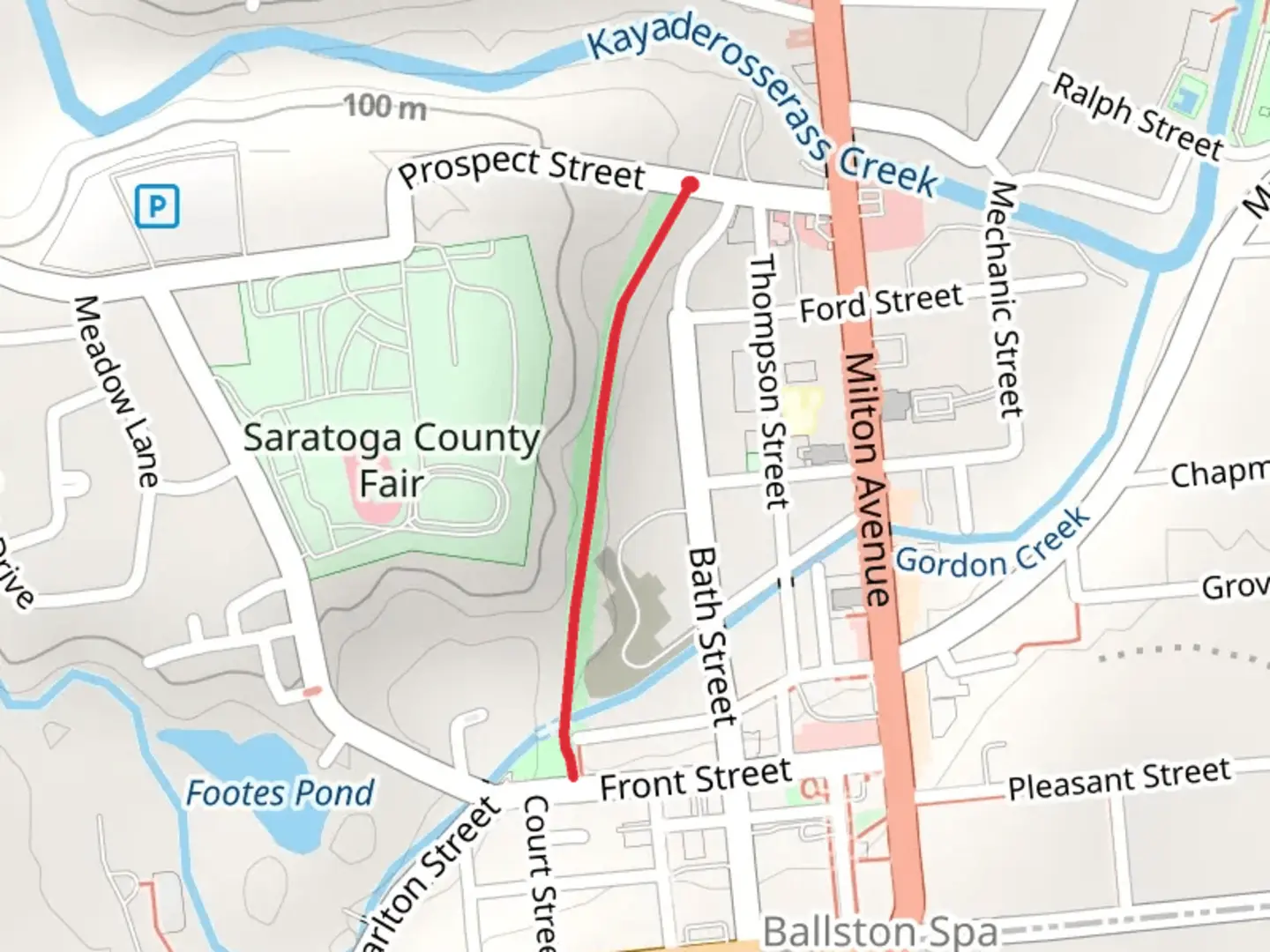 An image depicting the trail Jim Tedisco Fitness Trail and its surrounding area.