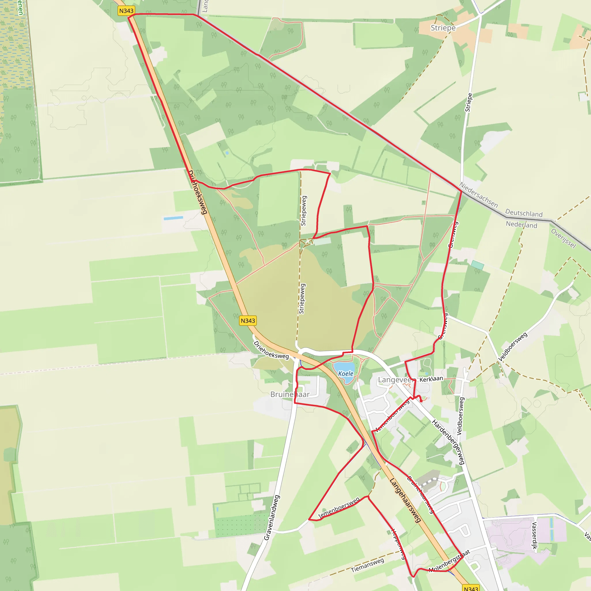 Koele and Bruinehaar Loop mobile static map
