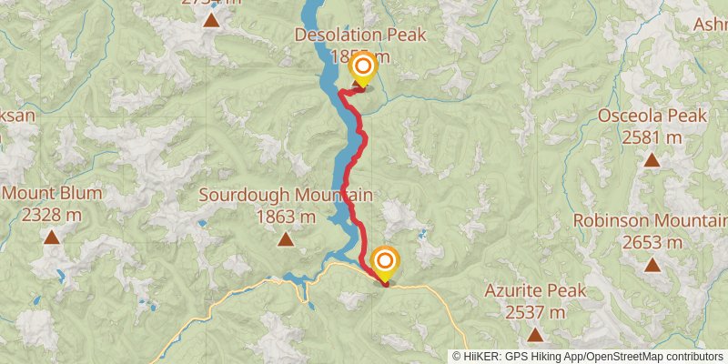Desolation Peak via East Bank Trail stage 5 Map