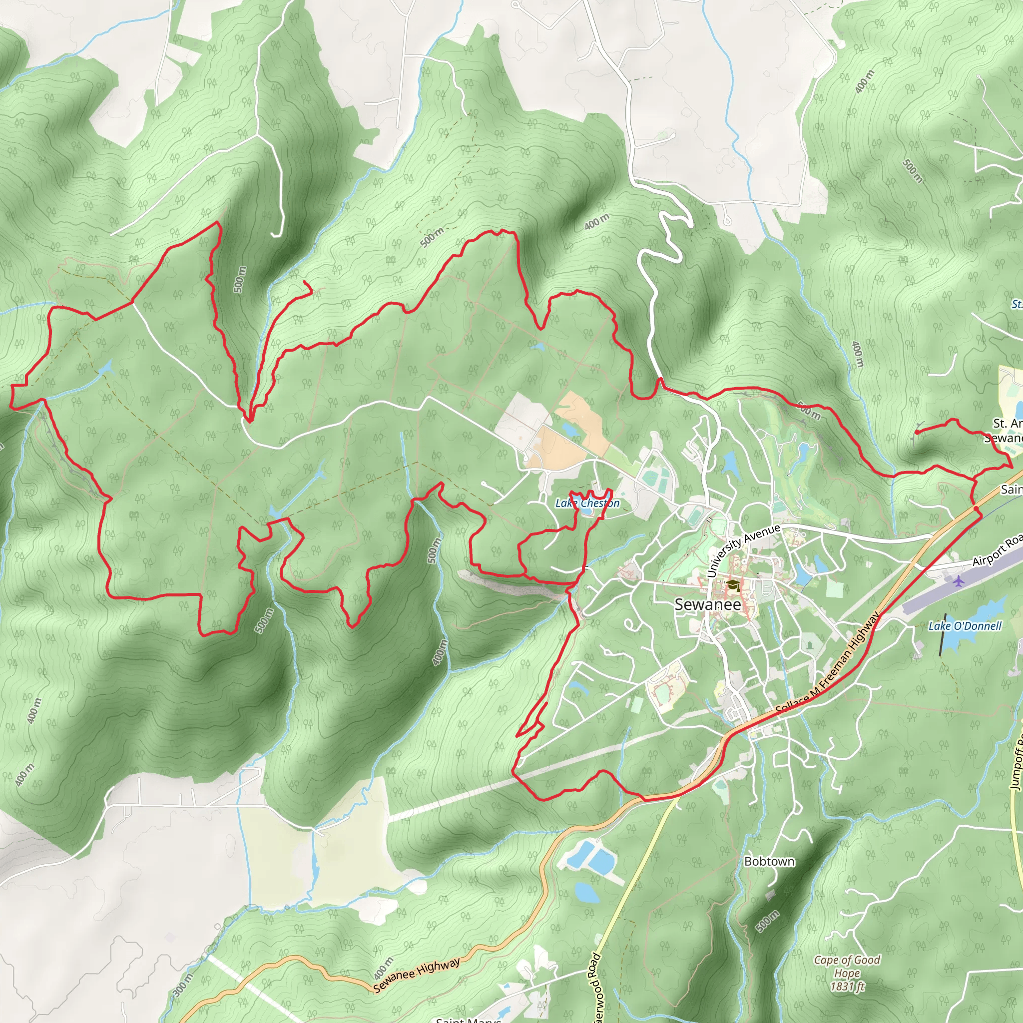Perimeter Trail mobile static map