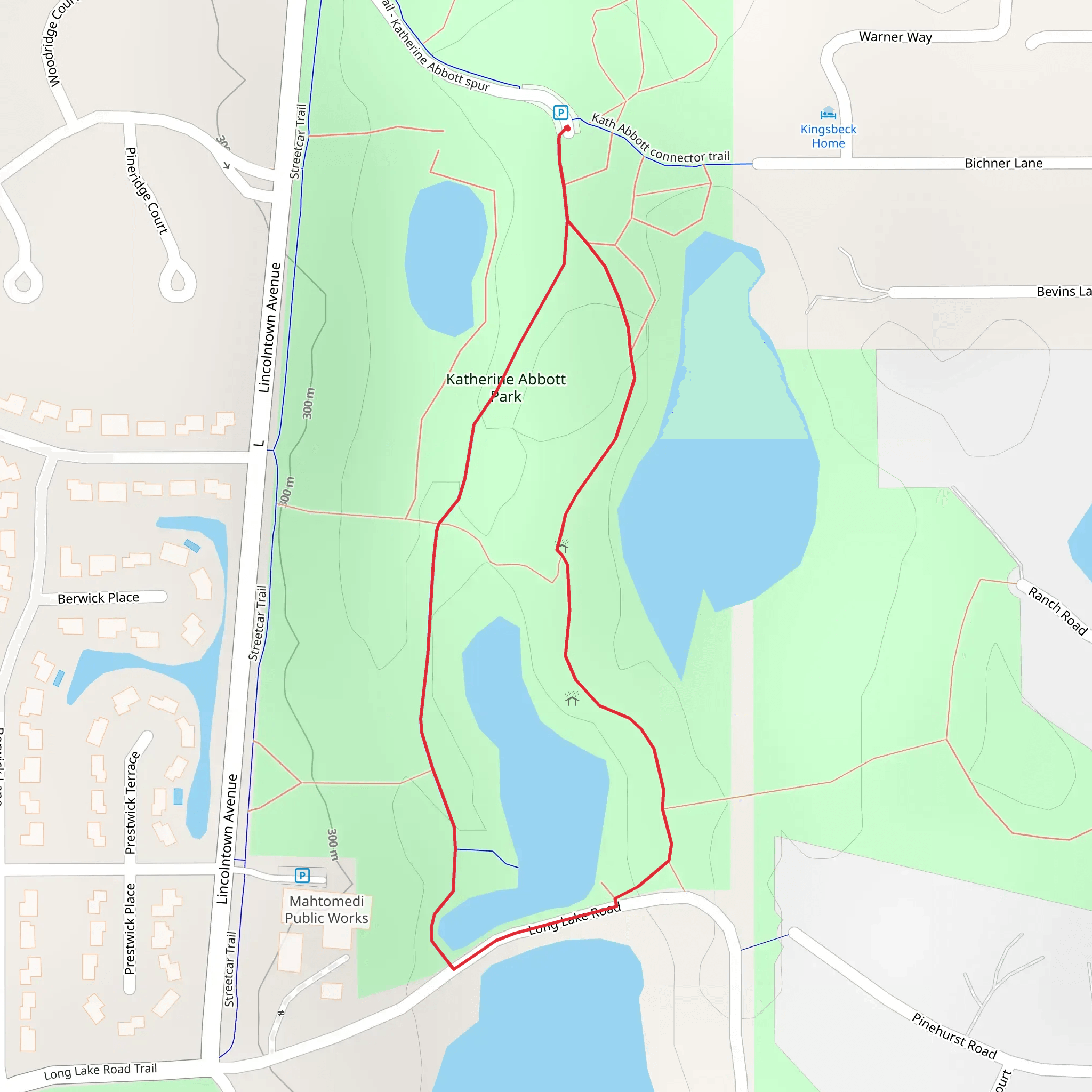 Katherine Abbott Park Loop mobile static map