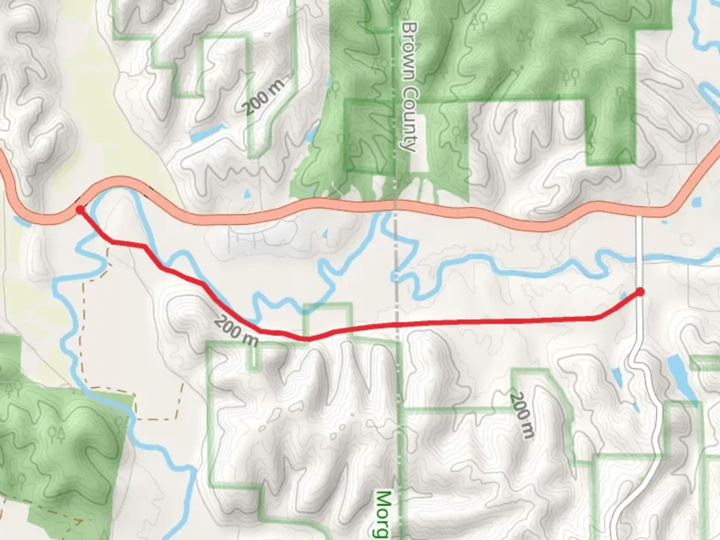 An image depicting the trail East Kent Road and its surrounding area.
