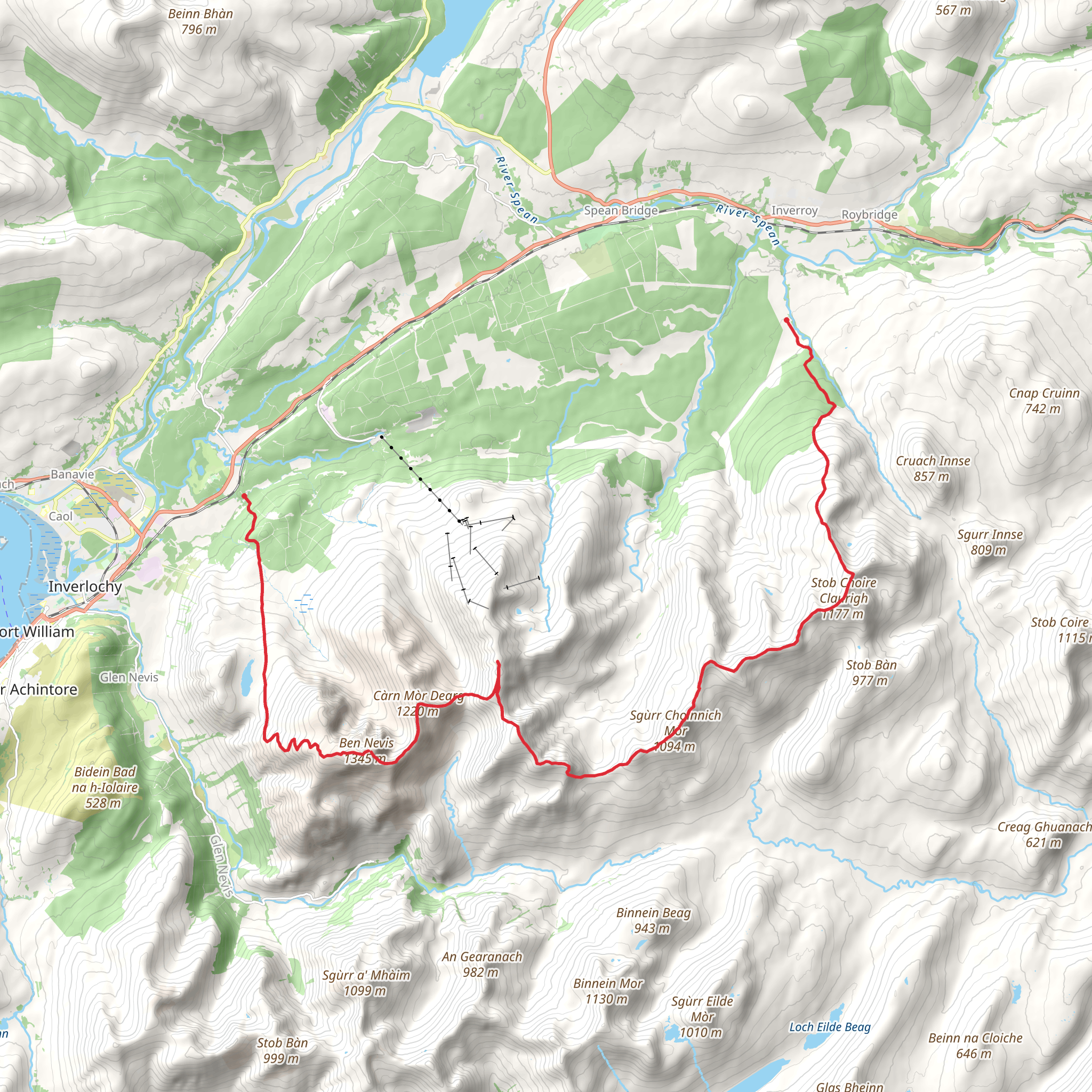 Lochaber Traverse mobile static map