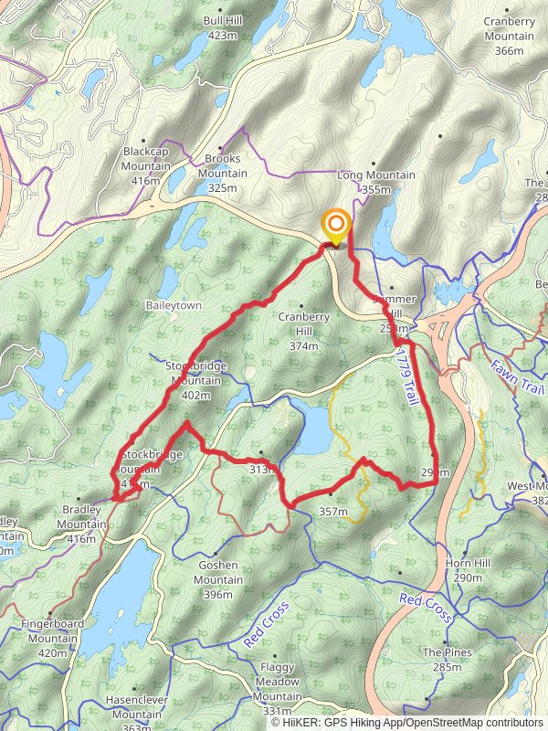 Stockbridge Mountain and Black Mountain Loop mobile static map