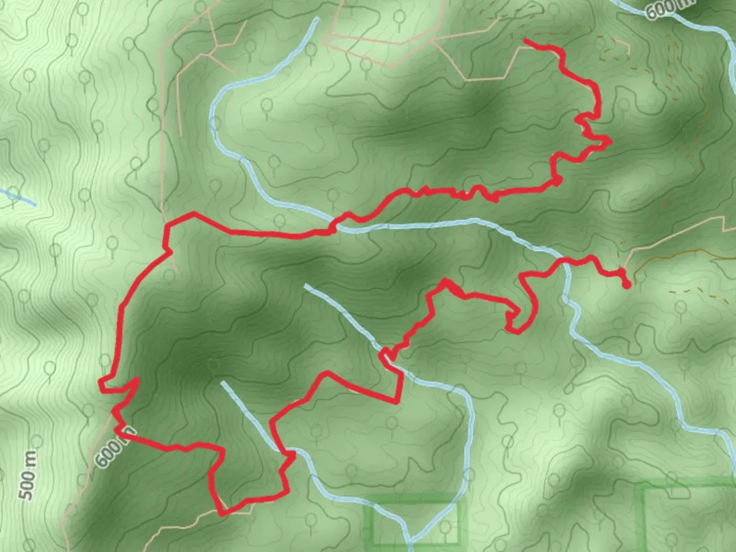 An image depicting the trail Sullivans Pass Trail from Brown Mountain Trailhead and its surrounding area.