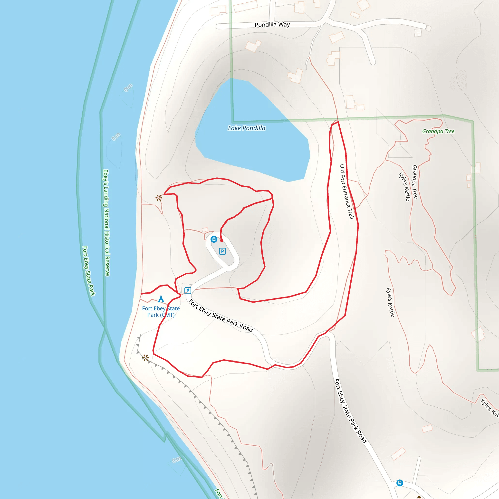 Point Partridge Loop mobile static map