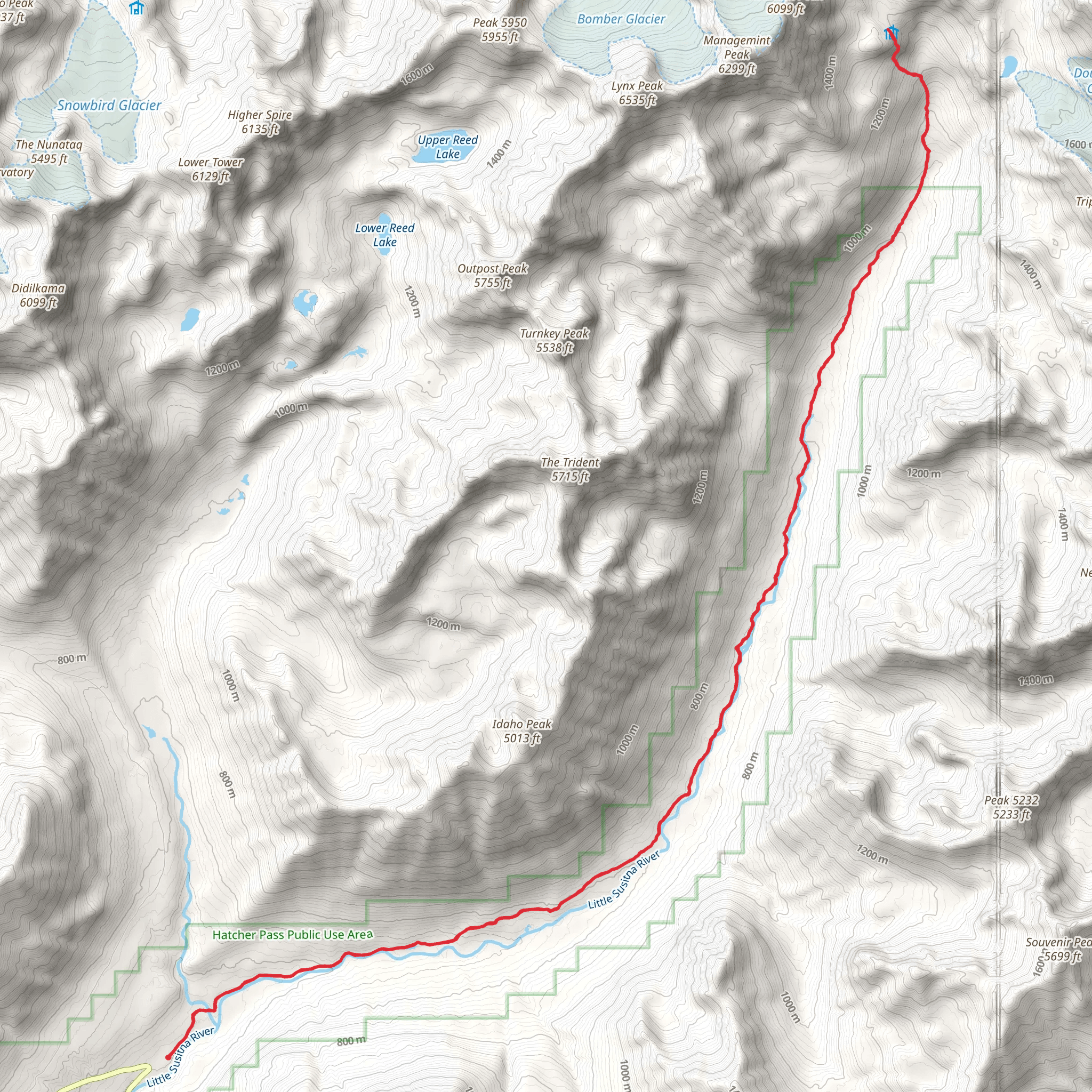 Gold Mint Trail mobile static map