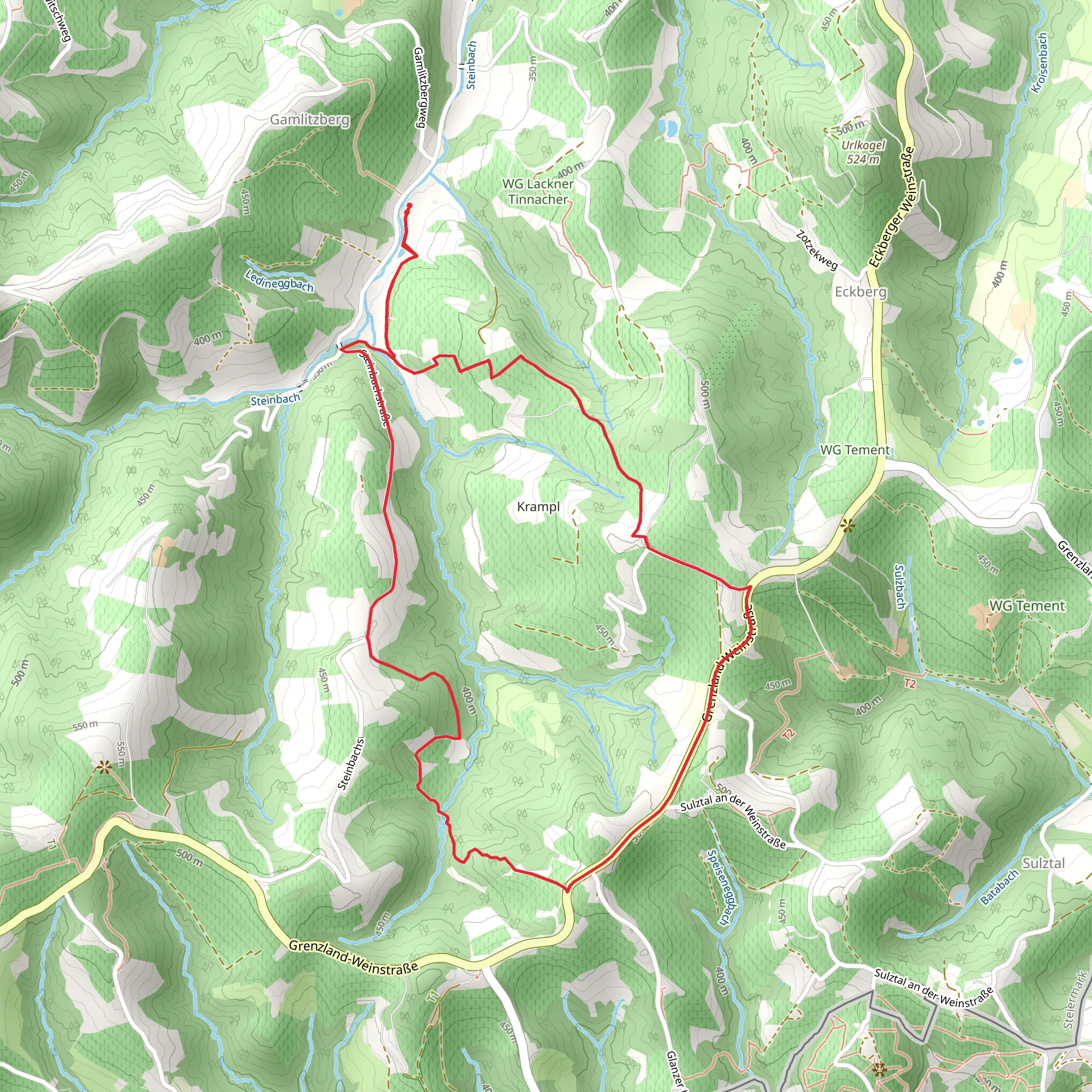 Steinbach - Südsteirische Weinstraße - Eckberg mobile static map