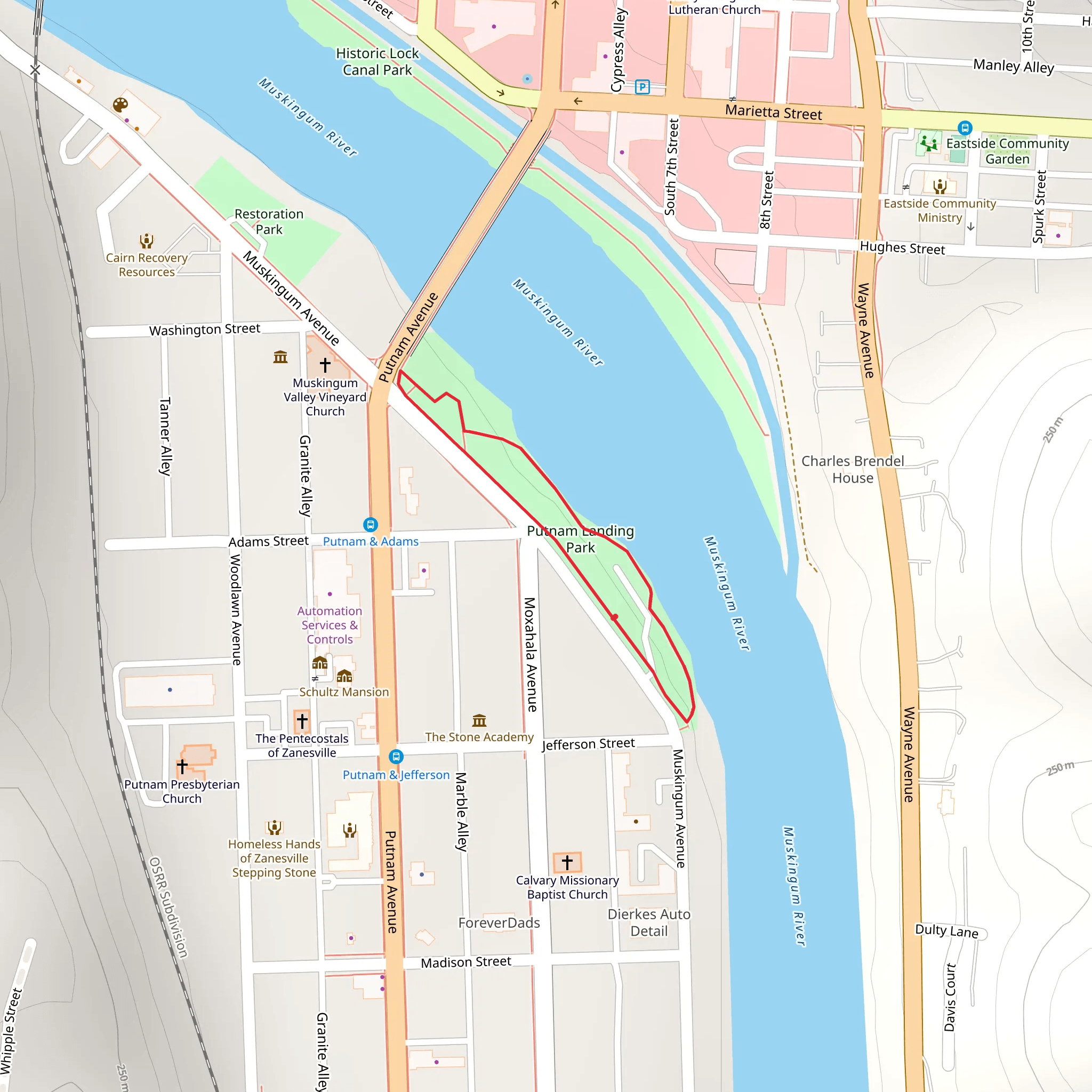 Muskingum River Side Loop mobile static map