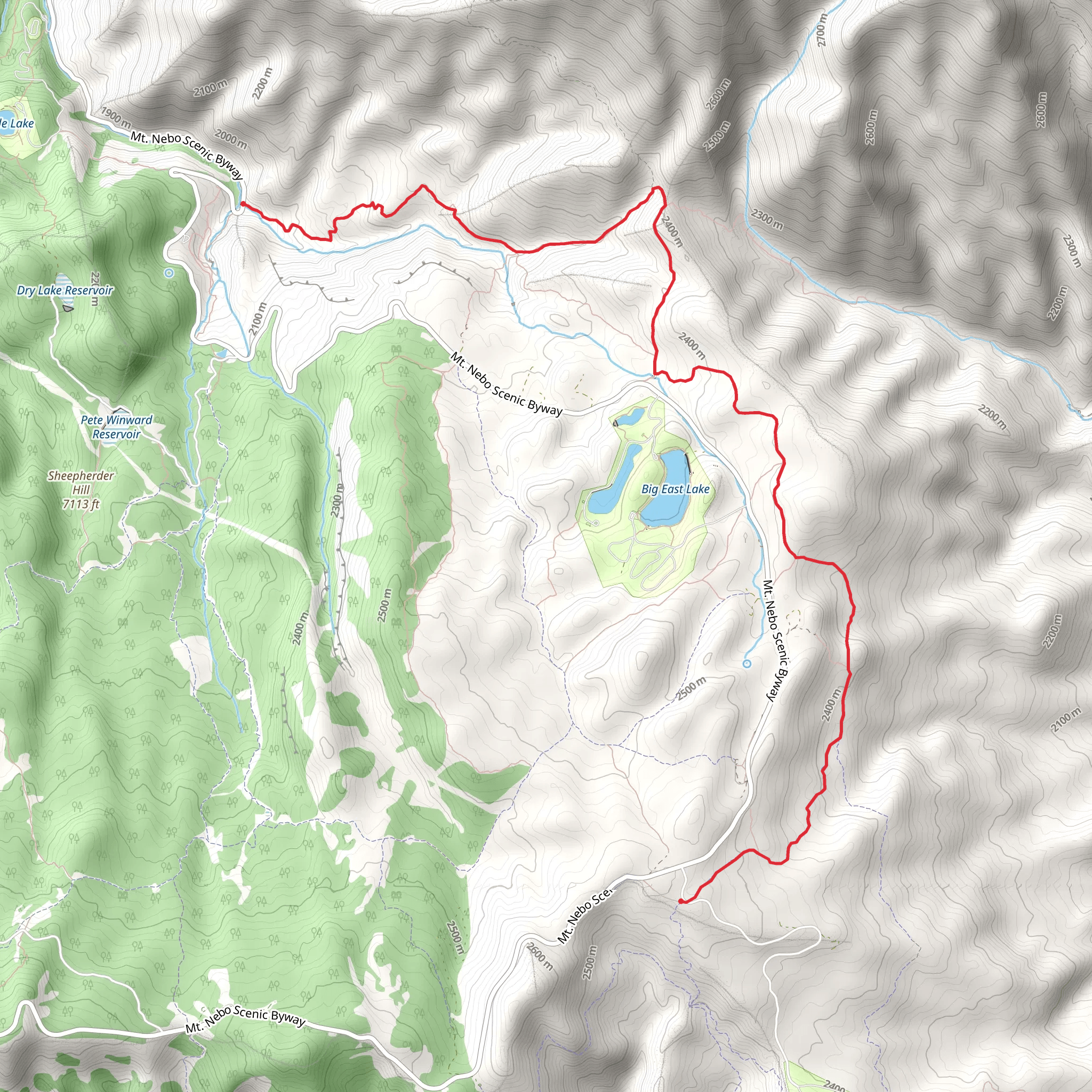 Bennie Creek Cutoff and Blackhawk Trail mobile static map