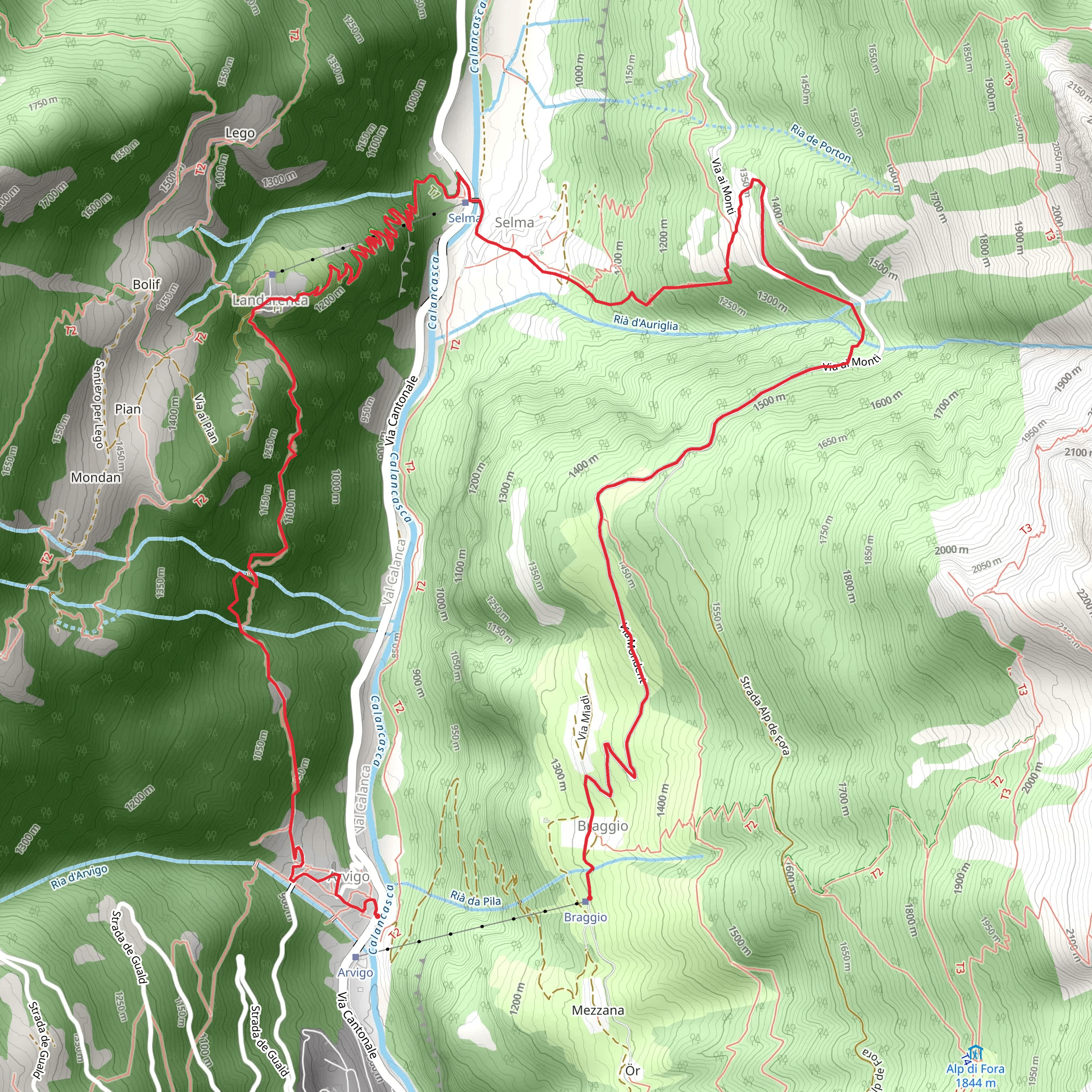 Lower Calanca Valley Loop mobile static map
