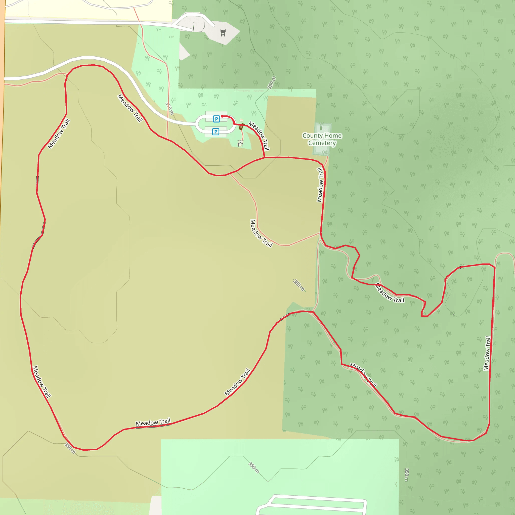 Meadow Loop Trail mobile static map