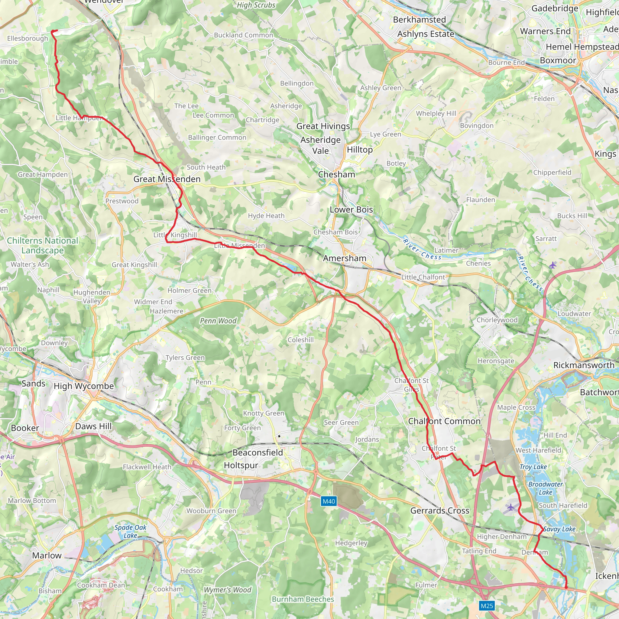 South Bucks Way mobile static map