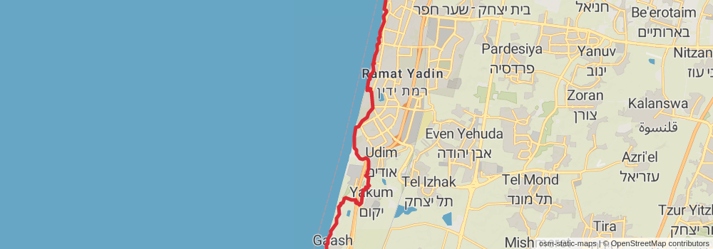 Israel National Trail stage 18 Map