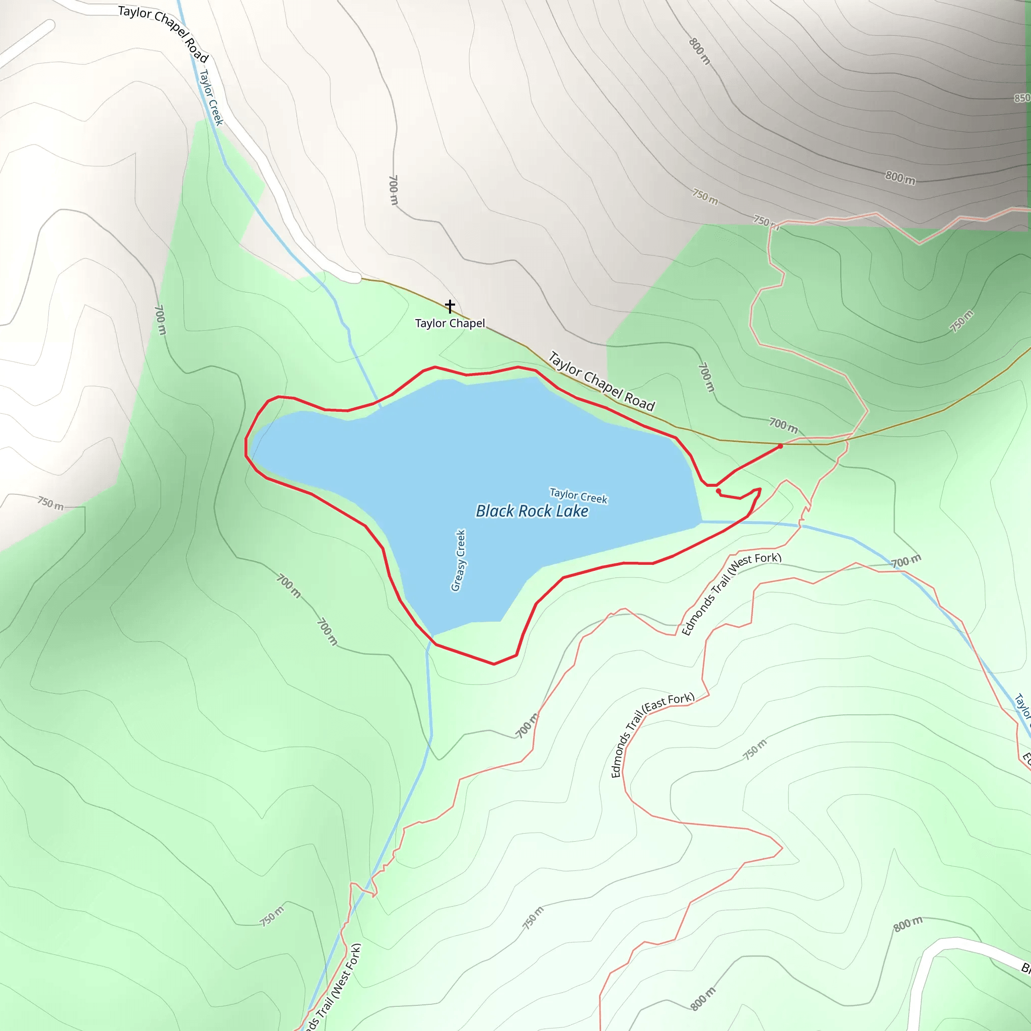 Black Rock Lake Loop mobile static map
