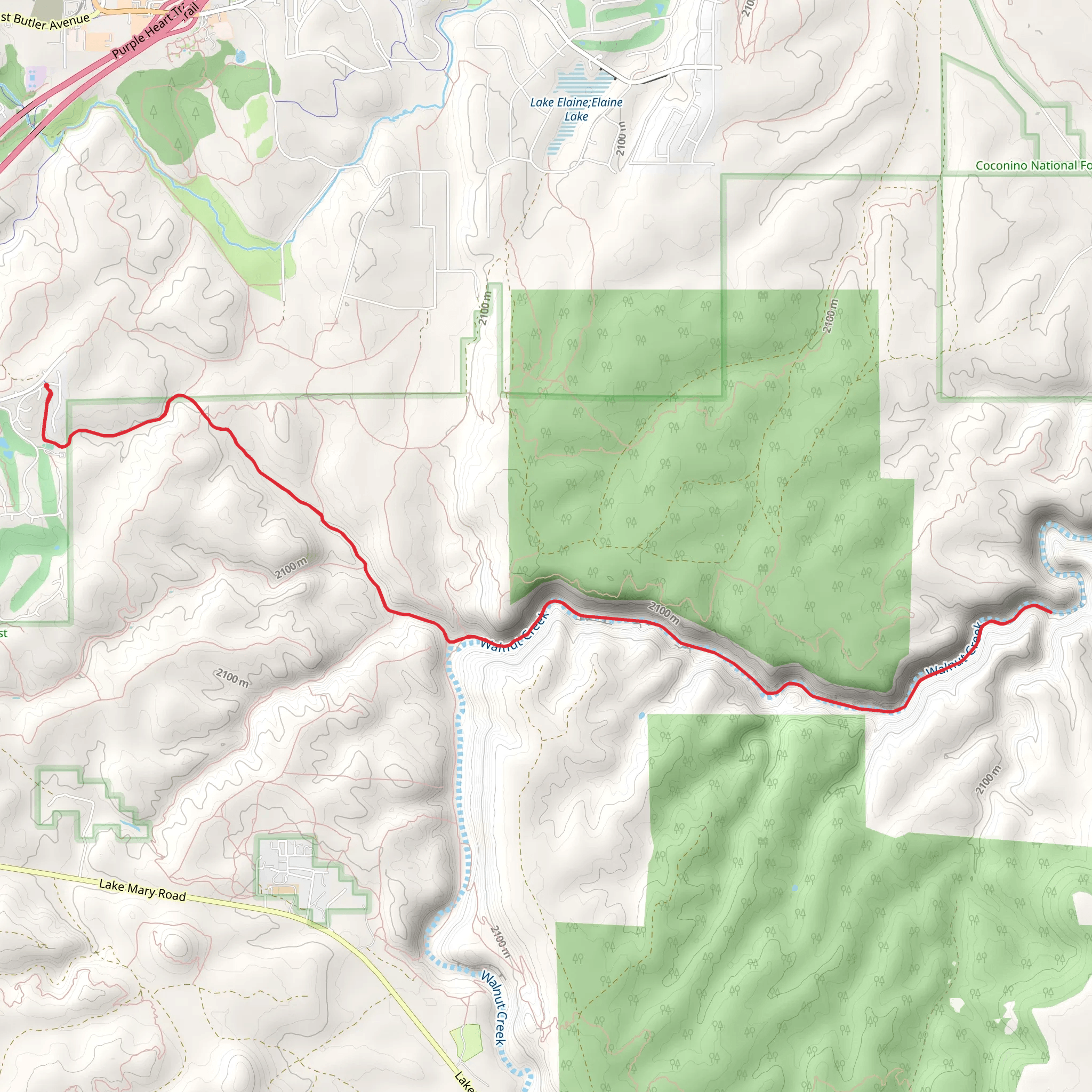 Walnut Canyon mobile static map