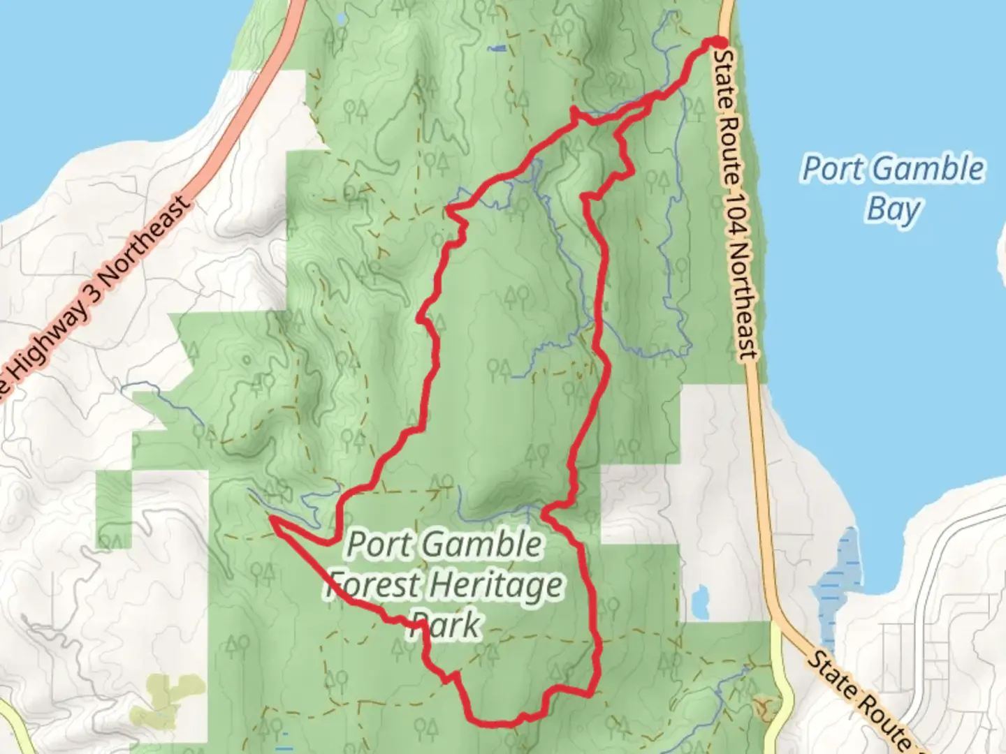 An image depicting the trail Mordor and Twisted Sister Loop and its surrounding area.