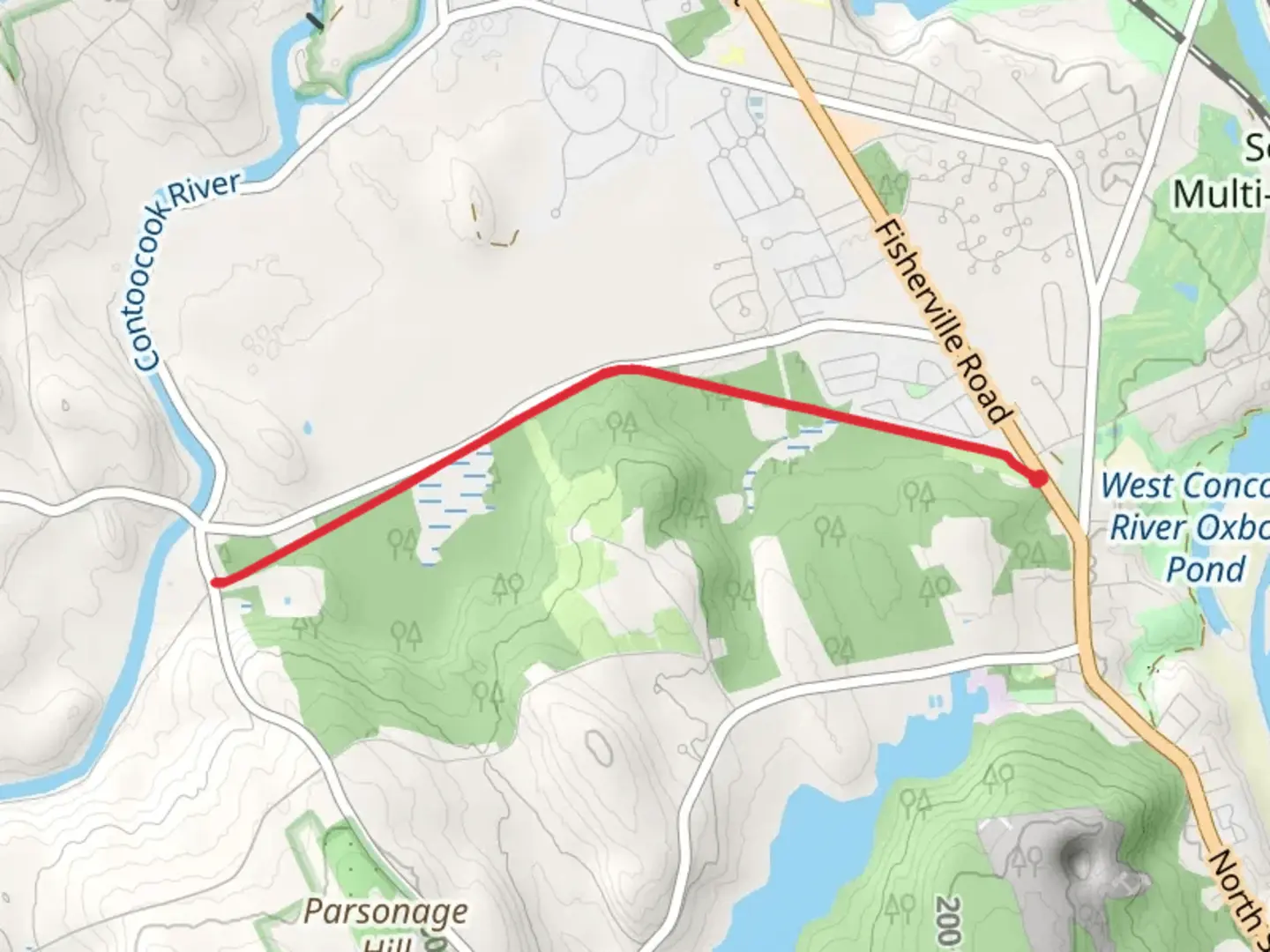 An image depicting the trail Concord-Lake Sunapee Trail and its surrounding area.
