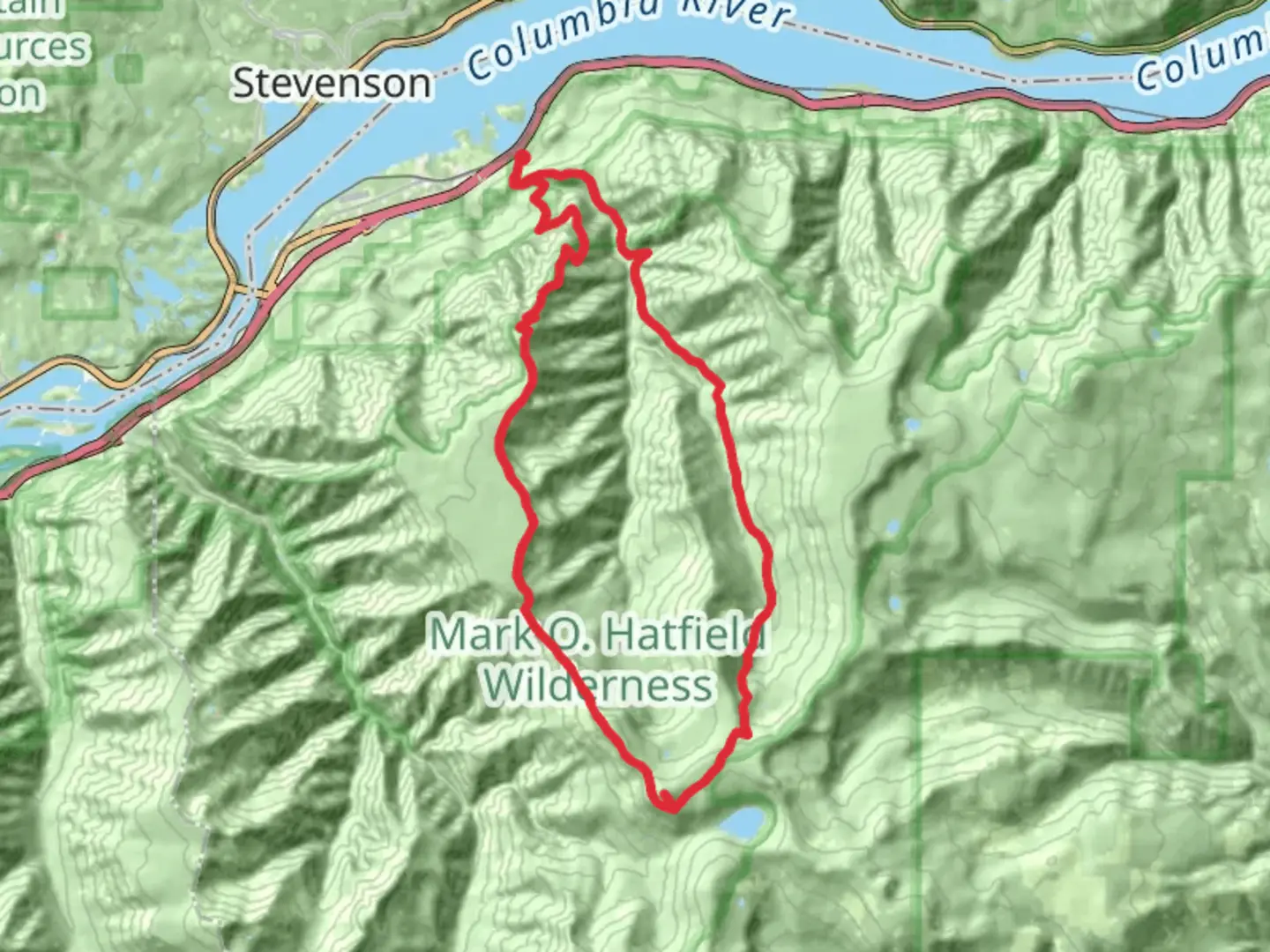 An image depicting the trail Herman Bridge, Chinidere Mountain and Herman Creek Loop Trail and its surrounding area.