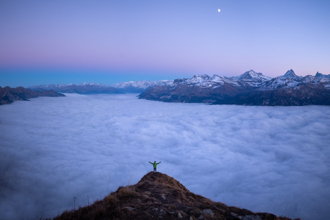 An image depicting the trail Lombachalp – Möser – Widegg – Lombachalp and its surrounding area.