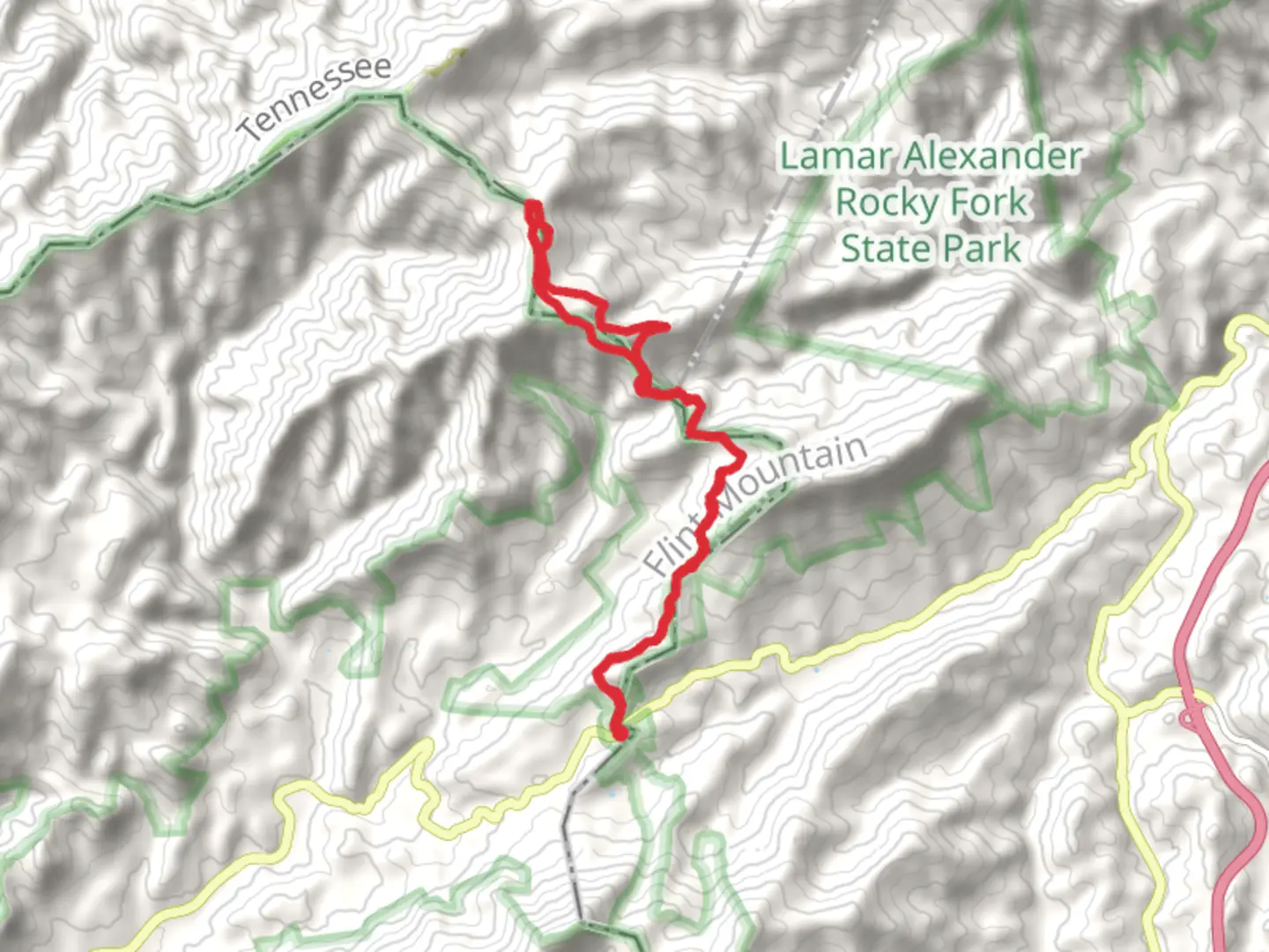 An image depicting the trail Shelton Graves via Appalachian Trail and its surrounding area.