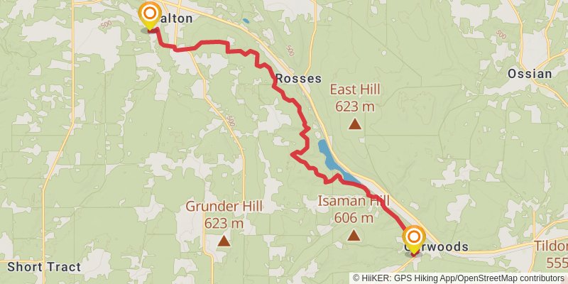 Finger Lakes Trail stage 13 Map