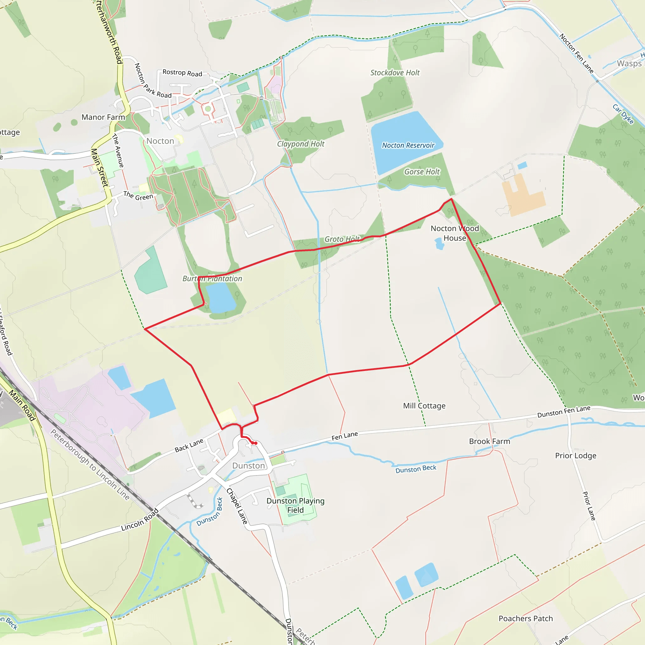 Dunston Short Walk mobile static map