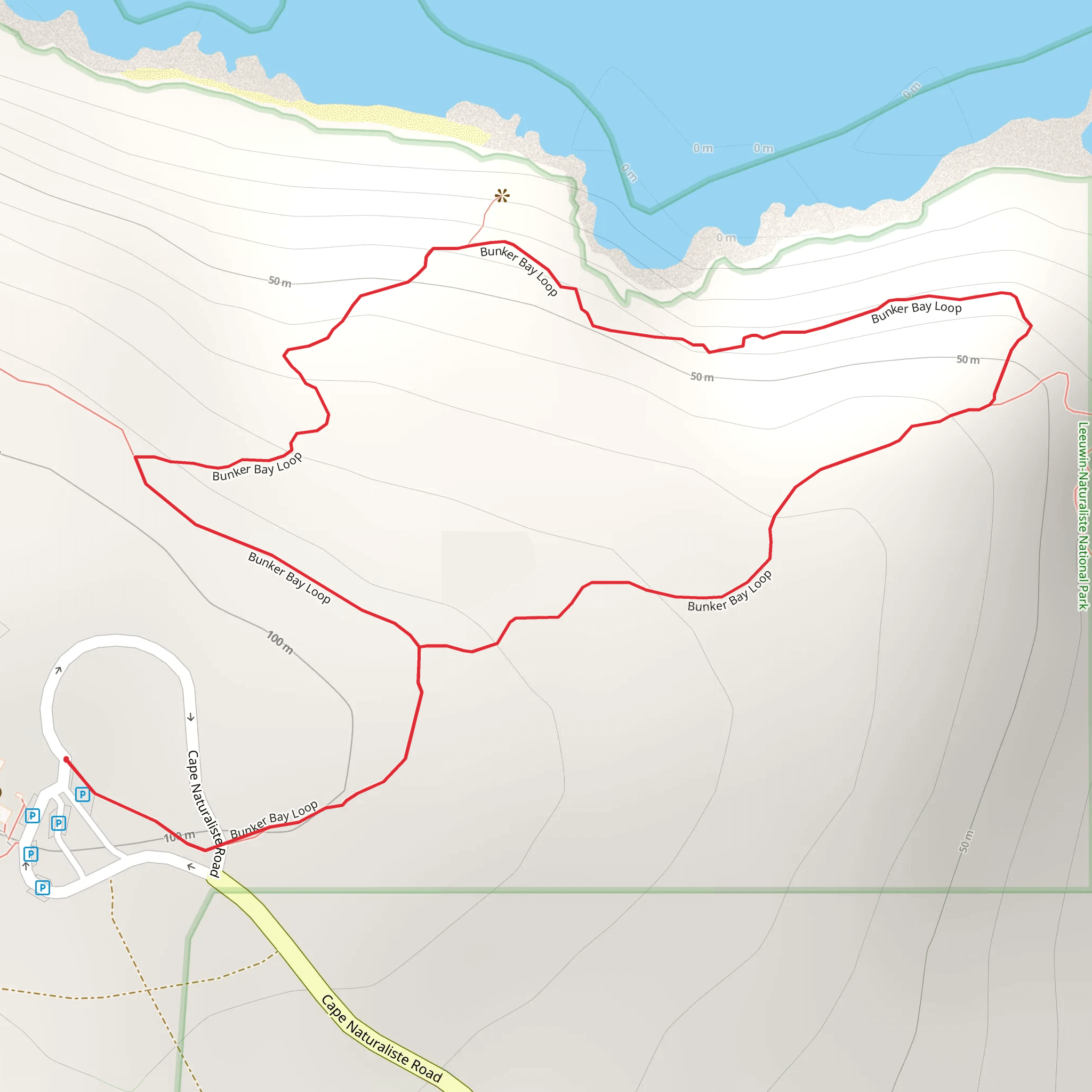 Bunker Bay Loop mobile static map