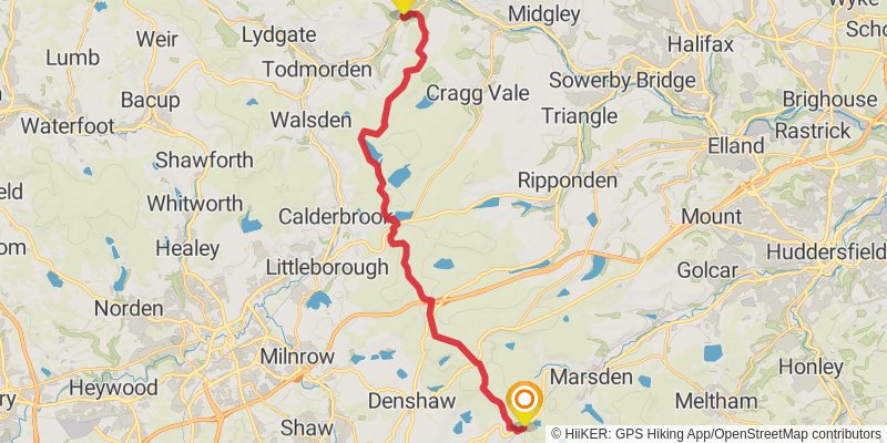 Wild Yorkshire Way stage 6 Map