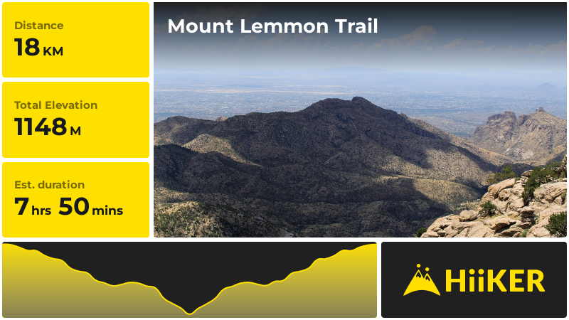 Mount Lemmon Trail Pima County Arizona