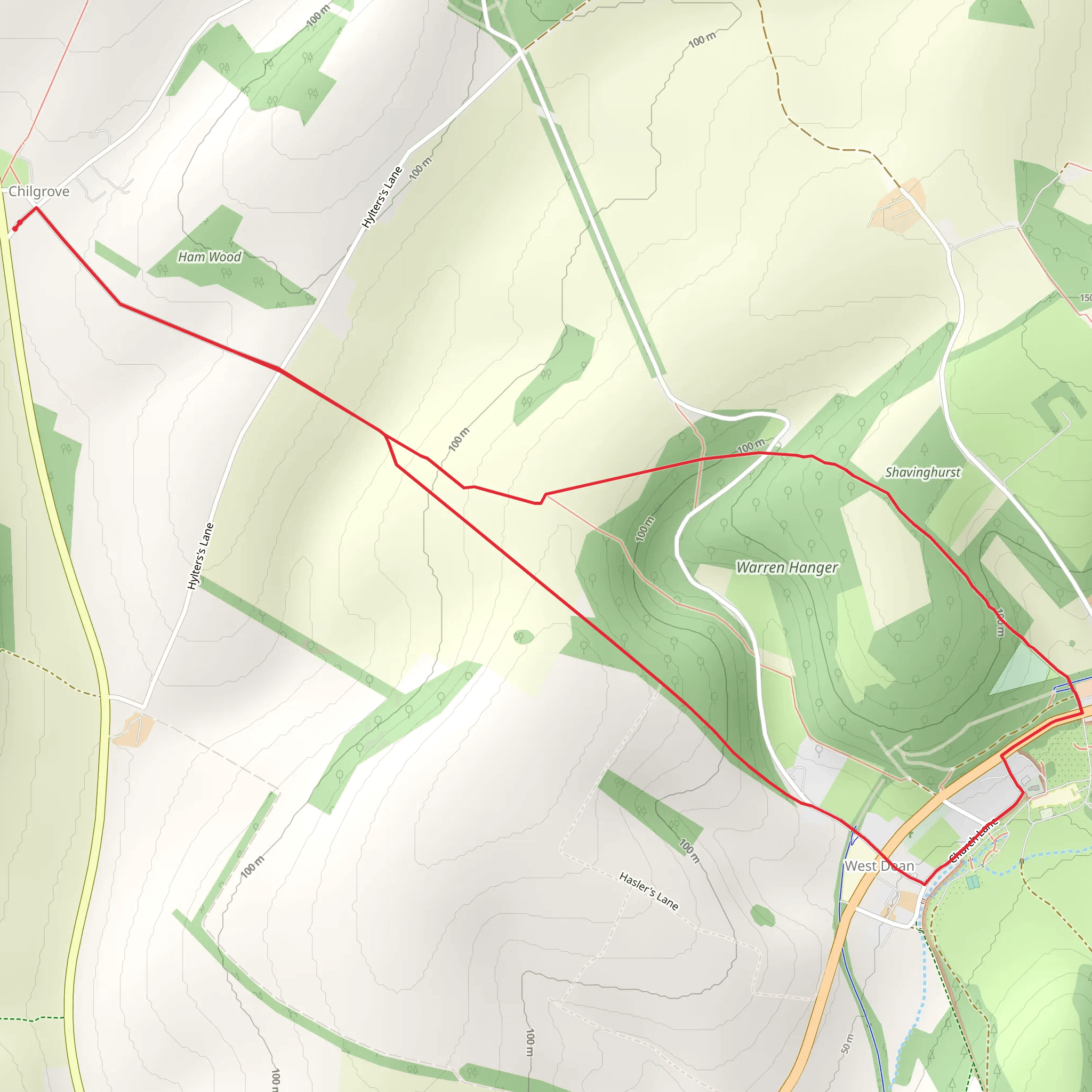Warren Hanger Loop mobile static map