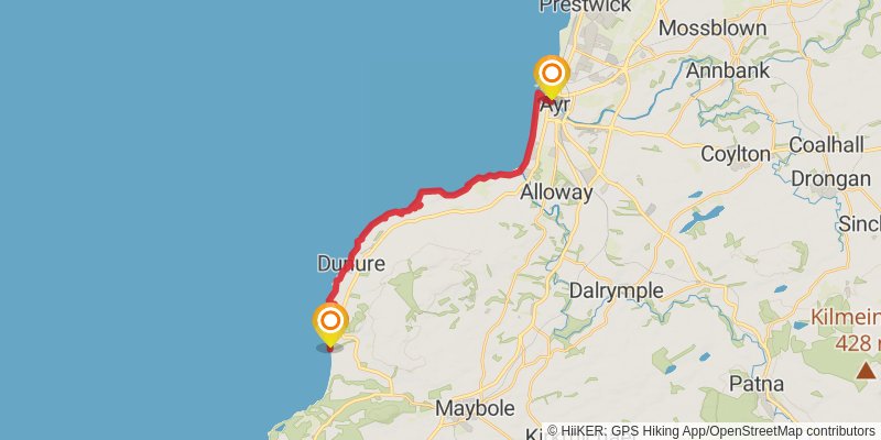 Ayrshire Coastal Path stage 4 Map