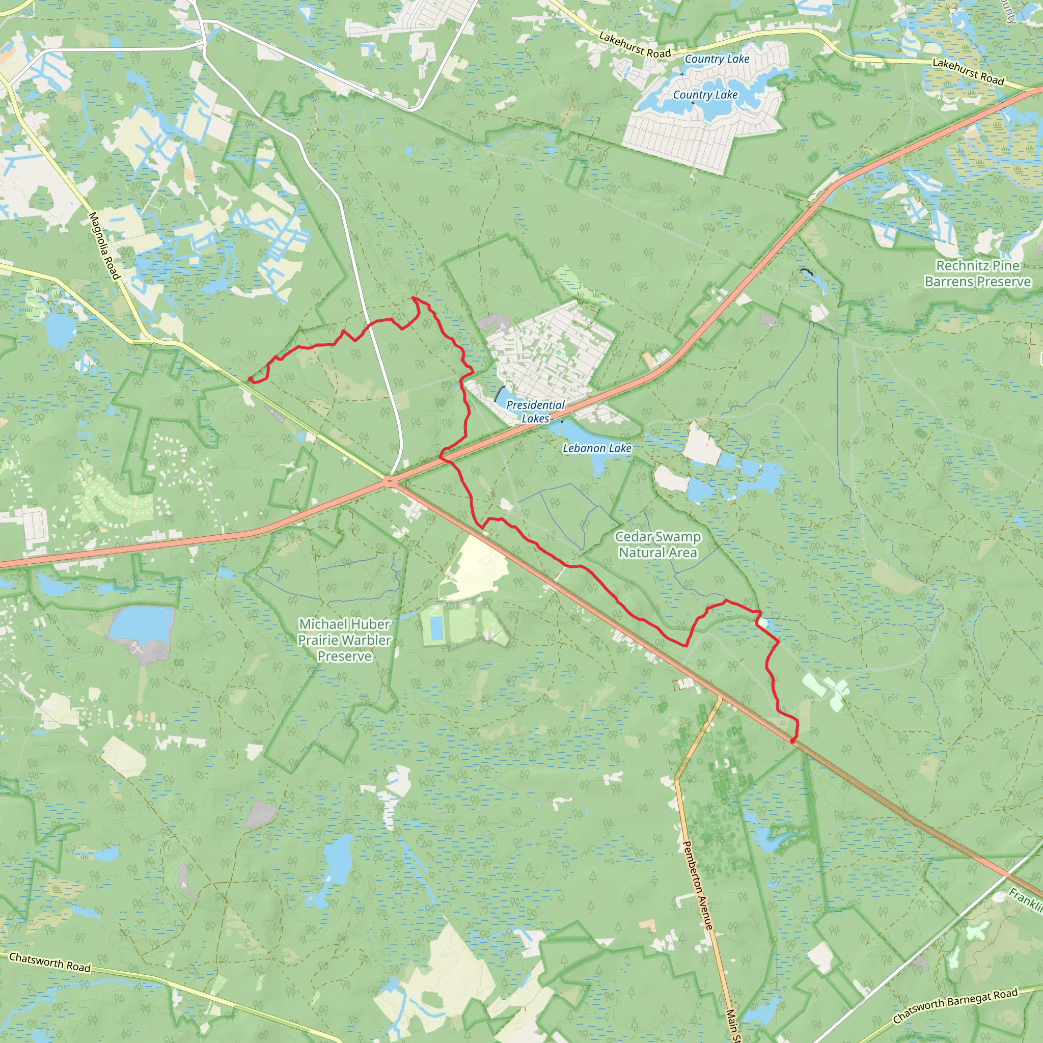 Batona Trail - Ong's Hat mobile static map