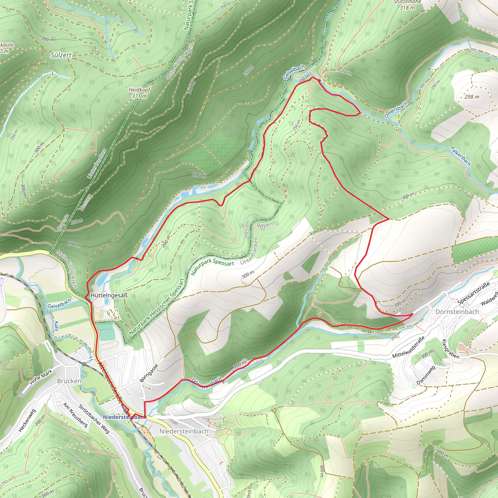 Kohlberg, Ruine Rothenberger and Teufelsmuhle Loop mobile static map