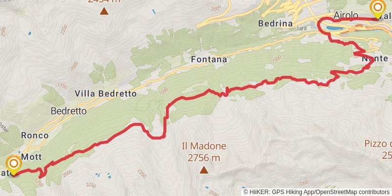 Alpenpässe-Weg stage 8 Map