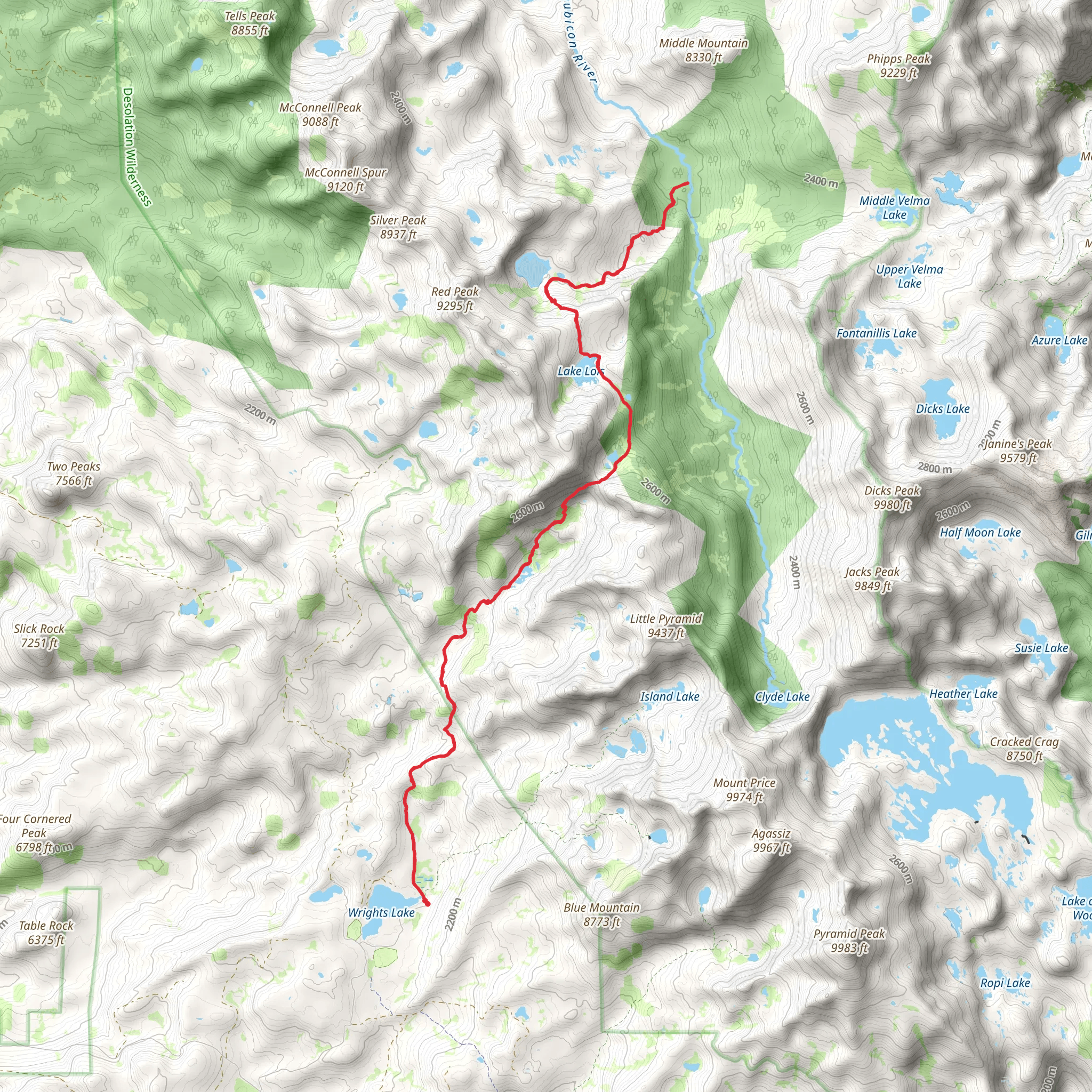 Blakely via Rockbound Trail mobile static map