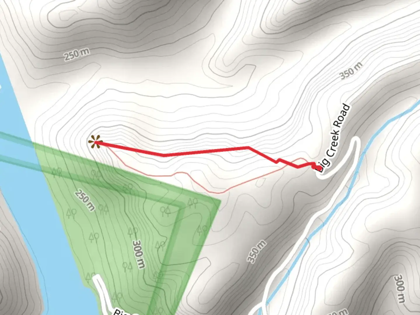 An image depicting the trail Buzzard Rock and its surrounding area.