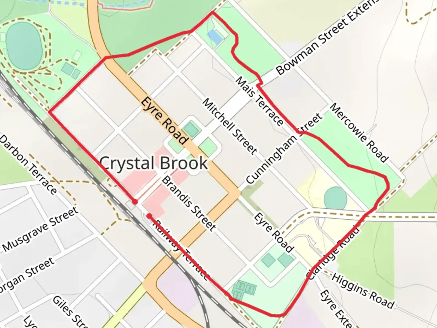 An image depicting the trail Crystal Brook Township Walking Trail and its surrounding area.